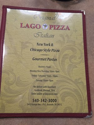 Menu photo 8 Lago Pizza Roanoke, VA Menu photo 8 Lago Pizza Roanoke, VA