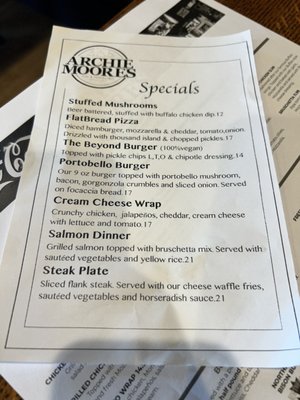 Menu photo 2 Archie Moore’s Branford, CT Menu photo 2 Archie Moore’s Branford, CT