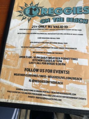 Menu photo 3 Reggie's on the Beach Chicago, IL Menu photo 3 Reggie's on the Beach Chicago, IL