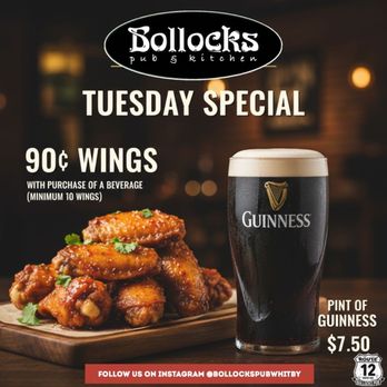 Bollocks Pub & Kitchen - Whitby - Tuesday special - Sports Bars Near Me - Whitby, Ontario Bollocks Pub & Kitchen - Whitby - Tuesday special - Sports Bars Near Me - Whitby, Ontario
