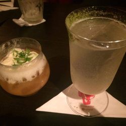 SubAstor - Cabuya (com tequila e gazpacho de melão e tomate) e Victorian Fizz (com gin e sherbet de abacaxi e lúpulo)