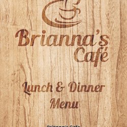 Briannas cafe - Menú