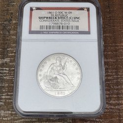 United States Rare Coin & Currency - SS Republic Shipwreck Salvage