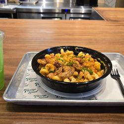 SoLA Po Boys - Jambalaya pasta with shrimp and meat and cheese and noodles with large West Punch