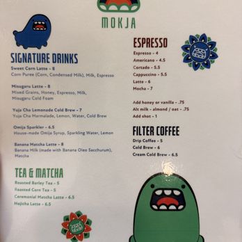 Mokja - Menu 8/2026 - Coffee & Tea Near Me - Los Angeles, California Mokja - Menu 8/2026 - Coffee & Tea Near Me - Los Angeles, California