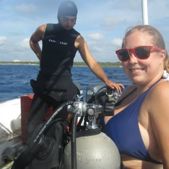 Scuba 10 - Our dive master Carlos and me...a little nervous. - Scuba Diving Near Me - Playa del Carmen, ROO