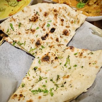 Angel Indian Restaurant - 2. Garlic Naan - Indian Near Me - Jackson Heights, New York