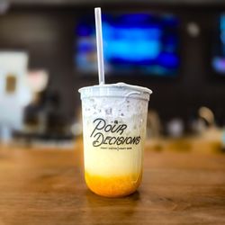 Pour Decisions Craft - Mango fizz. Another very refreshing drink with the sparkling water. Try to get mango chunks with every sip.