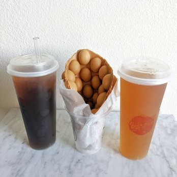 Meet Fresh - Winter melon tea with grass jelly + taro egg waffle + lemon wintermelon tea - Desserts Near Me - Santa Clara, California Meet Fresh - Winter melon tea with grass jelly + taro egg waffle + lemon wintermelon tea - Desserts Near Me - Santa Clara, California