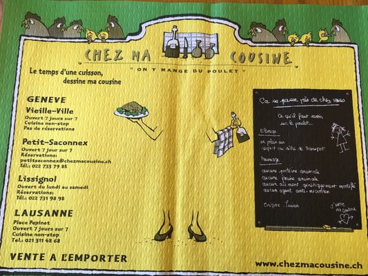 Menu photo 1 Chez ma Cousine Geneva, GE