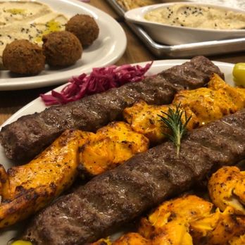 Lemon Zest Cafe - Beef lule and Chicken Breast Kabob!! - Mediterranean Near Me - Glendale, California