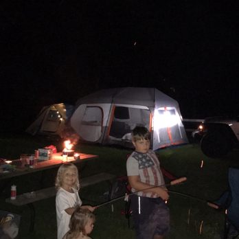 Lost Falls Campground - The only picture I got of our camp site - Tubing Near Me - Black River Falls, Wisconsin