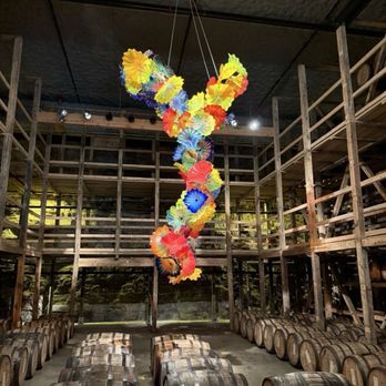 Maker's Mark Distillery - The Chihuly art work and the different bourbons selected for the tasting - Tours Near Me - Loretto, Kentucky Maker's Mark Distillery - The Chihuly art work and the different bourbons selected for the tasting - Tours Near Me - Loretto, Kentucky
