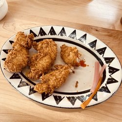 Dirty Birds - Chicken strips - couldn't resist digging in pre picture