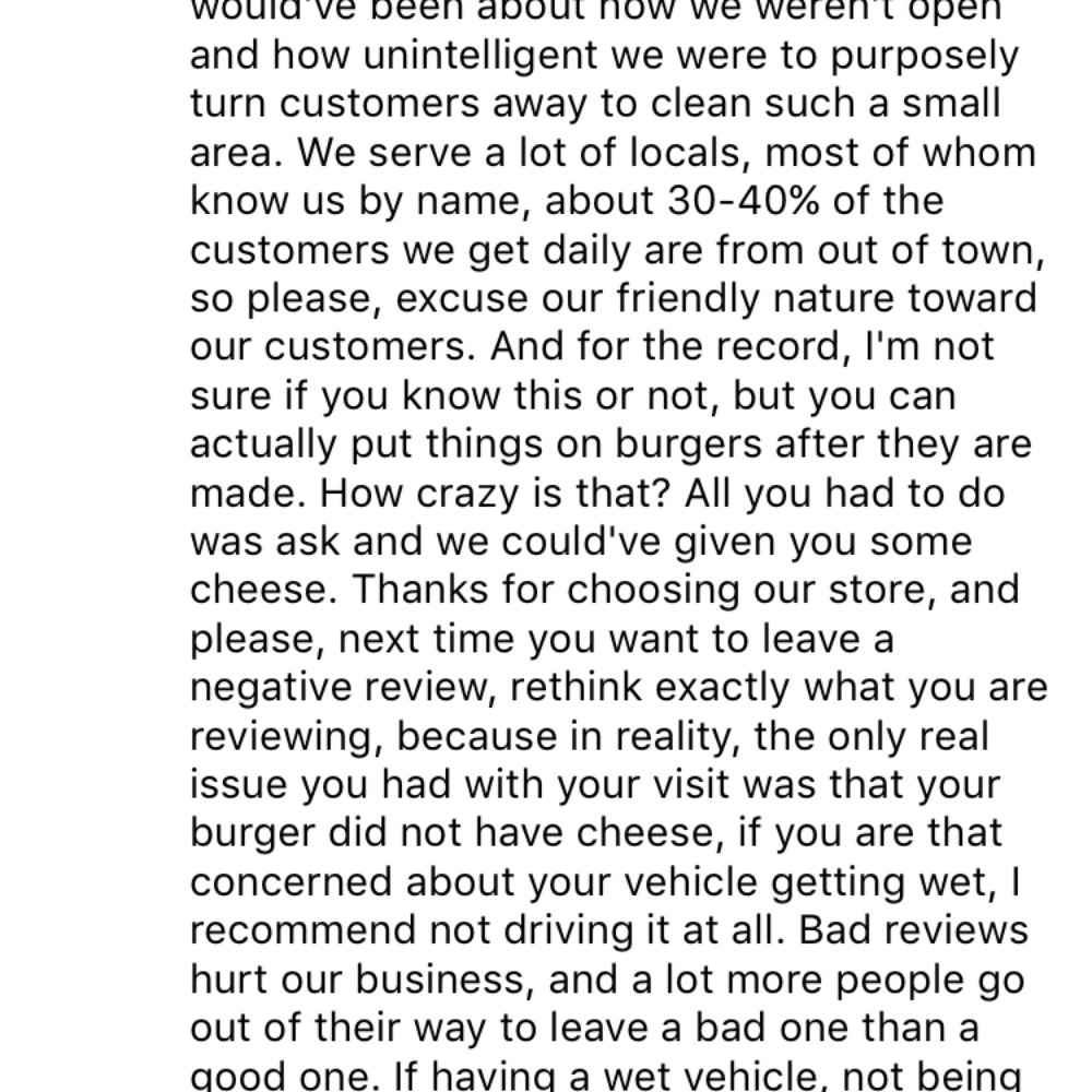 Sonic Drive-In - This is the message I was sent form an employee from this location who calls me incompetent and tells me not to come back. - Burgers Near Me - Sonora, Texas Sonic Drive-In - This is the message I was sent form an employee from this location who calls me incompetent and tells me not to come back. - Burgers Near Me - Sonora, Texas