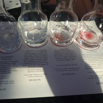 Lorimar Vineyards and Winery - Tasting menu - Wineries Near Me - Temecula, California