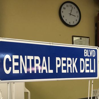 Central Perk Deli - a blue street sign - Delis Near Me - Elizabeth, New Jersey