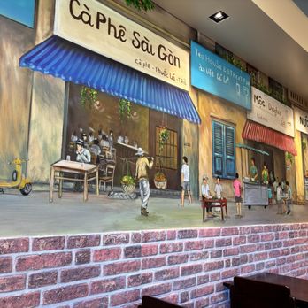 Moc Delights - Interior store mural of Vietnam street food scene - Coffee & Tea Near Me - San Jose, California Moc Delights - Interior store mural of Vietnam street food scene - Coffee & Tea Near Me - San Jose, California