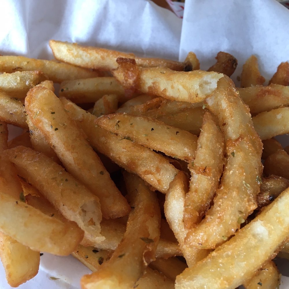 Best fries in town. Crunchy outside, soft inside, seasoned well w/ herbs (fennel seed i think).