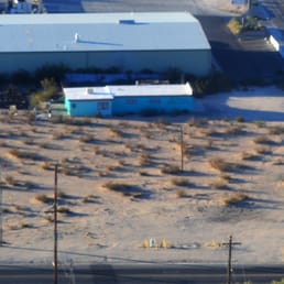 Aerial photo of Minerals Unlimited, in the shadow of the Salvation Army.