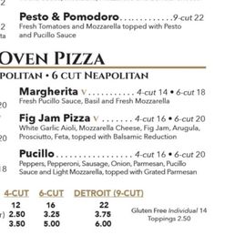 Lunch menu description of Fig Jam pizza. Lunch menu description of Fig Jam pizza.