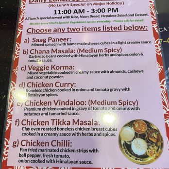 Himalayan Aroma Restaurant - Specials menu - Himalayan/Nepalese Near Me - Corona, California Himalayan Aroma Restaurant - Specials menu - Himalayan/Nepalese Near Me - Corona, California
