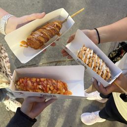 Gamsung, half cheese half beef, chicken