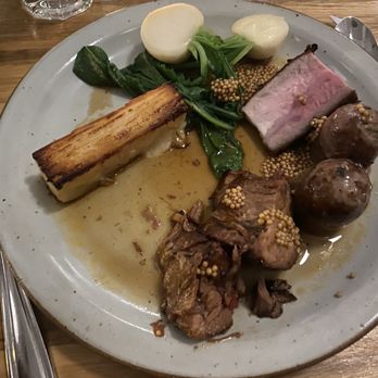 The Baker’s Table - Fisher Farms Pork Mixed Grill, pickled mustard seeds, potato gratin, turnips - New American Near Me - Newport, Kentucky The Baker’s Table - Fisher Farms Pork Mixed Grill, pickled mustard seeds, potato gratin, turnips - New American Near Me - Newport, Kentucky