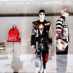 Outside of Versace's boutique