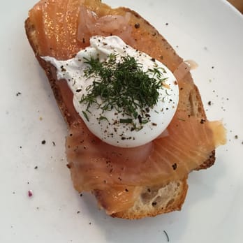 Milk Bar - Smoked Salmon with a poached egg - Cafes Near Me - Brooklyn, New York Milk Bar - Smoked Salmon with a poached egg - Cafes Near Me - Brooklyn, New York