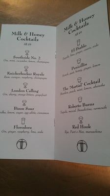 Menu photo 2 Milk & Honey London, XGL Menu photo 2 Milk & Honey London, XGL