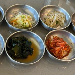The banchan was so delish OMG. My faves were the cabbage, seaweed & acorn jelly! The banchan was so delish OMG. My faves were the cabbage, seaweed & acorn jelly!