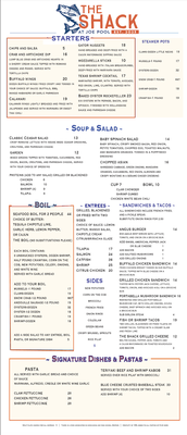 Menu photo 1 The Shack at Joe Pool Lake Grand Prairie, TX Menu photo 1 The Shack at Joe Pool Lake Grand Prairie, TX