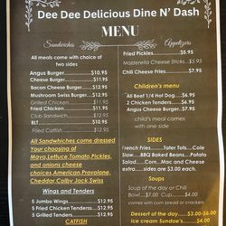 Dee Dee Delicious Dine N Dash - Menu