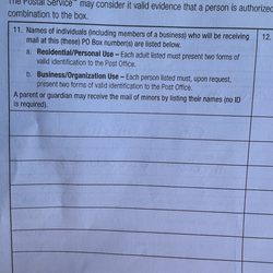 Pacoima Post Office - Where it shows minors don't need an id