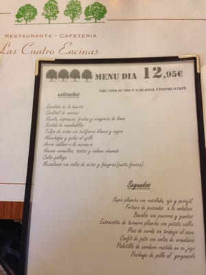 Menu photo 4 Las Cuatro Encinas Barcelona, B Menu photo 4 Las Cuatro Encinas Barcelona, B
