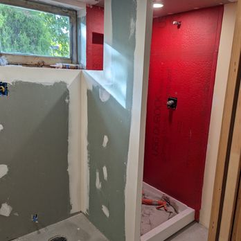 Colton's Carpentry - Building out shower wall - Handyman Near Me Colton's Carpentry - Building out shower wall - Handyman Near Me