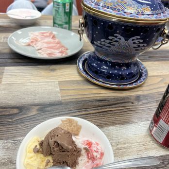 Mongol House - I e cream at the end and the pork belly option for your soup :) - Asian Fusion Near Me - Temecula, California