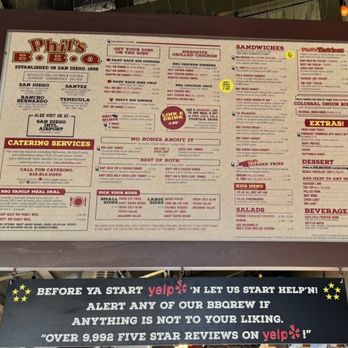 Phil's BBQ - Menu - Barbeque Near Me - San Diego, California Phil's BBQ - Menu - Barbeque Near Me - San Diego, California