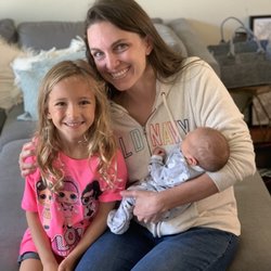 Empowered Beginnings - A postpartum visit where big sister wanted in on a picture and Ciarra was happy to take one!
