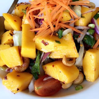 Anchalee Thai Cuisine - Spicy Mango salad is delicious. The mango was just ripe and fresh! Soft to bite! Sooooo good! - Thai Near Me - Berkeley, California