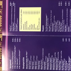 Nittiya´s Asien Shop & Thai Imbiss - Speisekarte