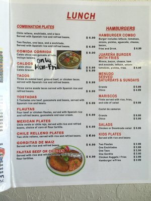 Menu photo 2 Lety's Restaurant Fabens, TX
