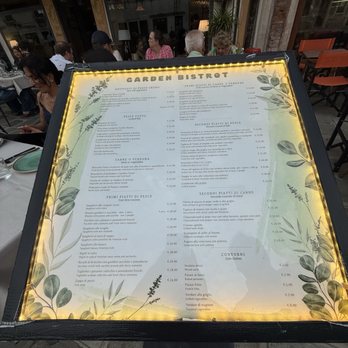 Garden Bistrot - Menu June 2025 - Italian Near Me - Venezia, VE