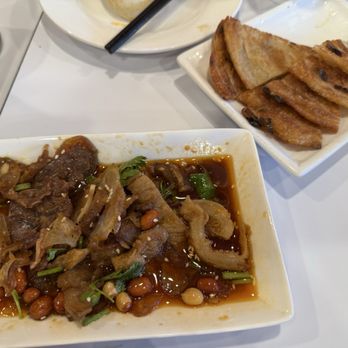 Li’s Potstickers - Mixed spicy beef (so good) and green scallion pancakes - Noodles Near Me - Sugar Land, Texas Li’s Potstickers - Mixed spicy beef (so good) and green scallion pancakes - Noodles Near Me - Sugar Land, Texas