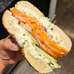 Preston’s Cafe - Lox sammie on an Everything bagel 9.4/10
