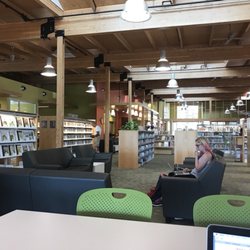 Ferndale Public Library - A big open space, with fans.