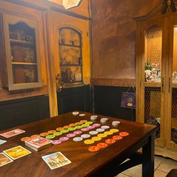 Playing Jaipur in one of the themed rooms Playing Jaipur in one of the themed rooms