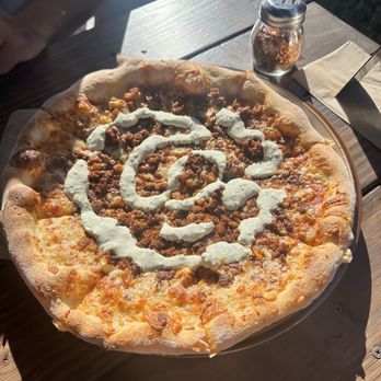Black Moon - Chorizo pizza with potato and jalepeno crema (was one of the specials of the week) - Pizza Near Me - Garden City, Idaho Black Moon - Chorizo pizza with potato and jalepeno crema (was one of the specials of the week) - Pizza Near Me - Garden City, Idaho
