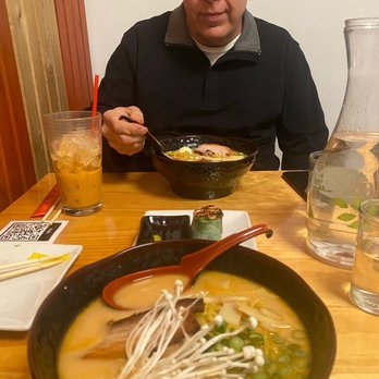 Sera's Ramen Enclave - Tonkatsu ramen and m to friend Alex got the curry ramen! Both so yummy.  Also the Thai tea was phenommmm - Ramen Near Me - Denver, Colorado